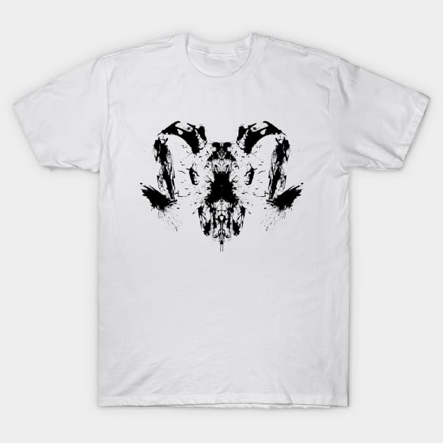 Rorschach Test Ram Skull T-Shirt by Phil Shelly Creative